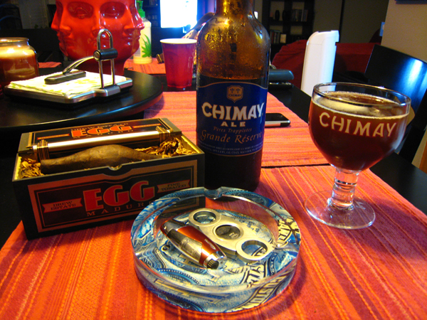 Natural Egg Maduro and Chimay Blue